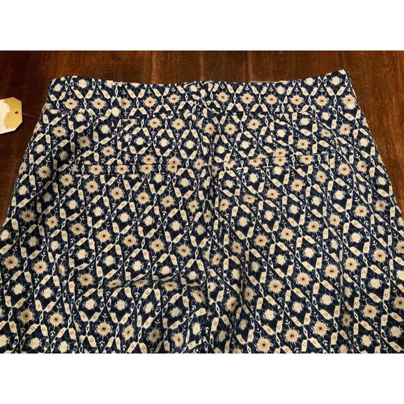 Anthropologie Blue & White Geometric Patterned Tapered Pants, Size 6 (US), NWT! - Picture 6 of 8